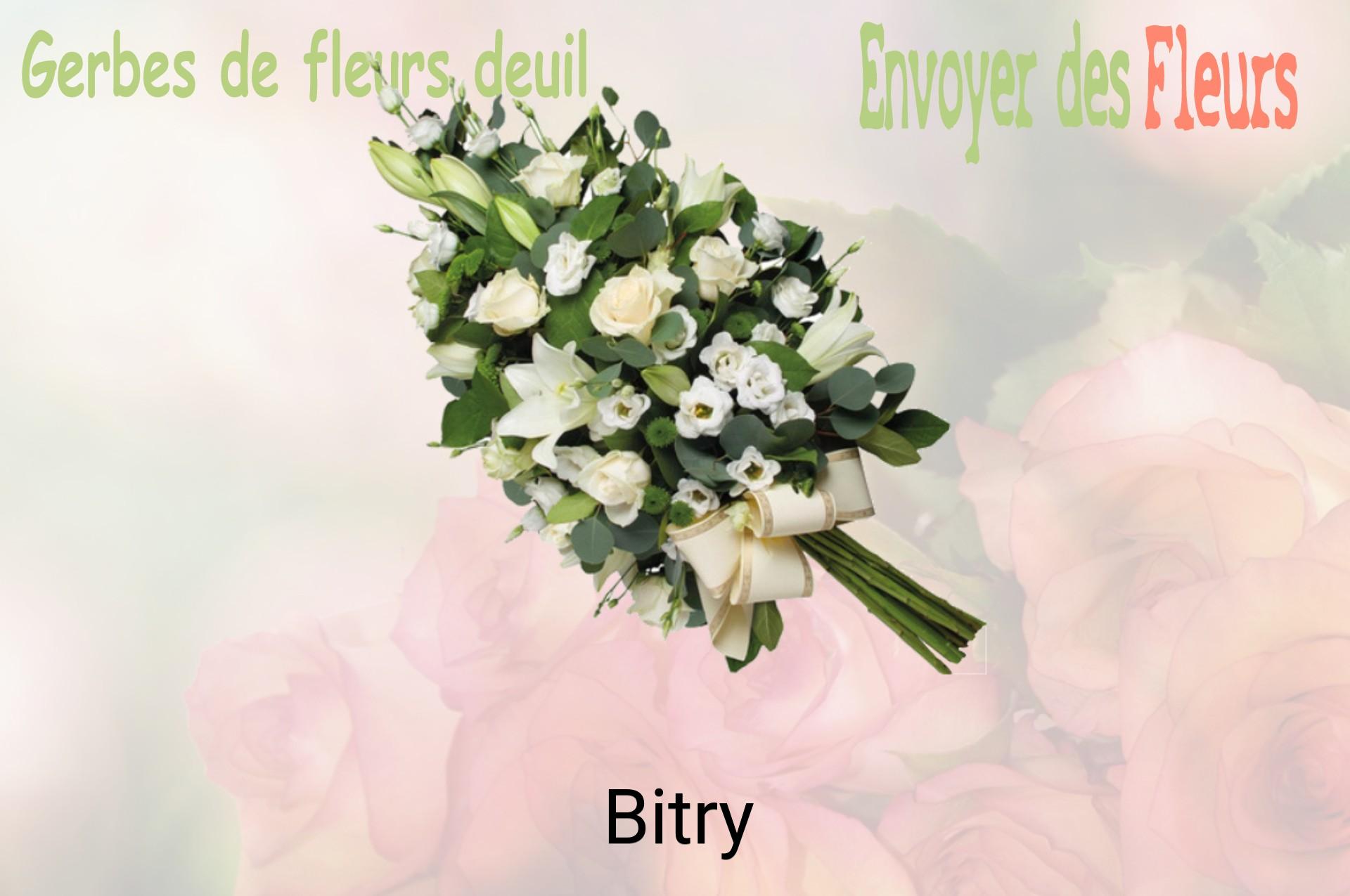 Gerbe de fleurs de deuil livrée à Bitry